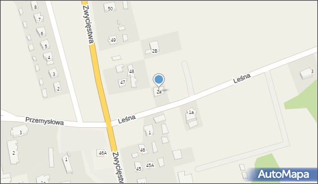 Piecki, Leśna, 2a, mapa Piecki