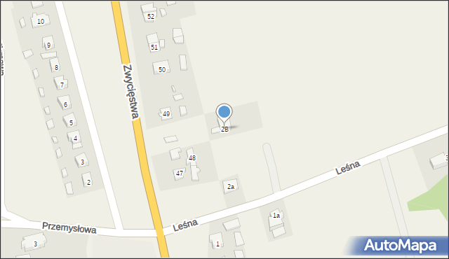 Piecki, Leśna, 2B, mapa Piecki