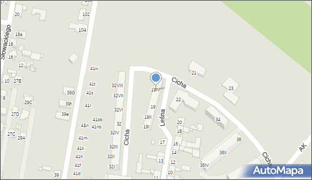 Piekary Śląskie, Leśna, 19IV, mapa Piekary Śląskie