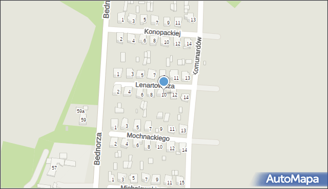 Piekary Śląskie, Lenartowicza Teofila Aleksandra, 10, mapa Piekary Śląskie