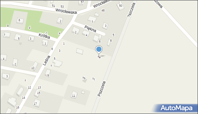 Pierwoszów, Leśna, 7e, mapa Pierwoszów