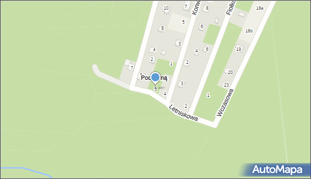 Pietrzaki, Letniskowa, 5, mapa Pietrzaki