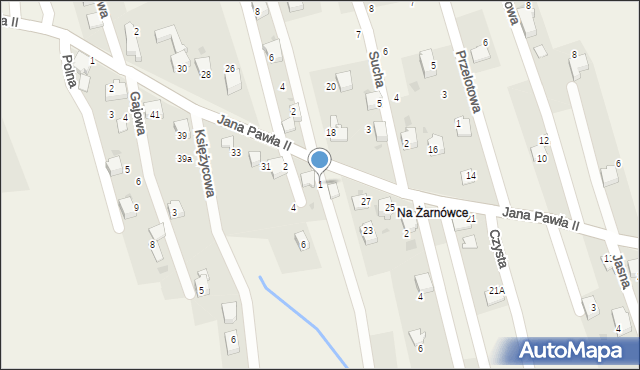 Pietrzykowice, Łęgowa, 1, mapa Pietrzykowice