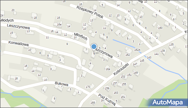 Pietrzykowice, Leszczynowa, 5, mapa Pietrzykowice