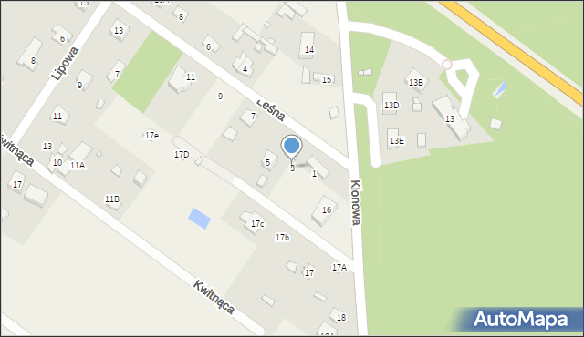 Pilawa, Leśna, 3, mapa Pilawa