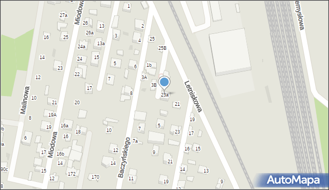 Pilawa, Letniskowa, 23a, mapa Pilawa