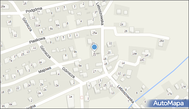 Pilchowice, Leboszowska, 21, mapa Pilchowice