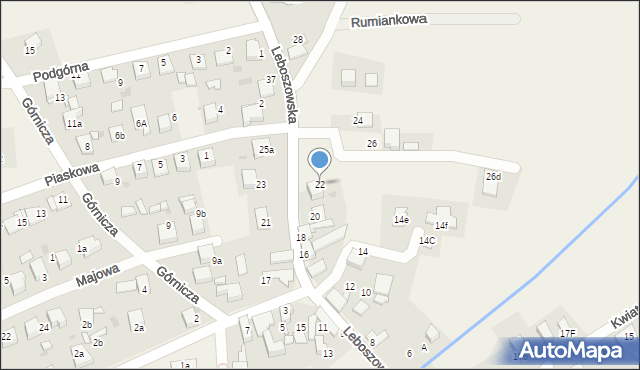 Pilchowice, Leboszowska, 22, mapa Pilchowice