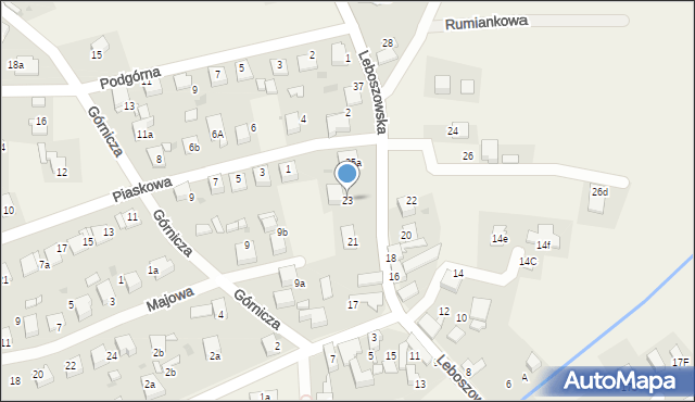 Pilchowice, Leboszowska, 23, mapa Pilchowice