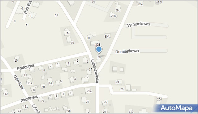 Pilchowice, Leboszowska, 28, mapa Pilchowice