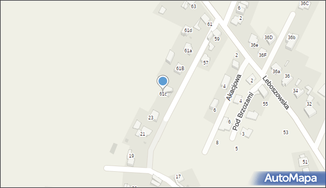 Pilchowice, Leboszowska, 61c, mapa Pilchowice