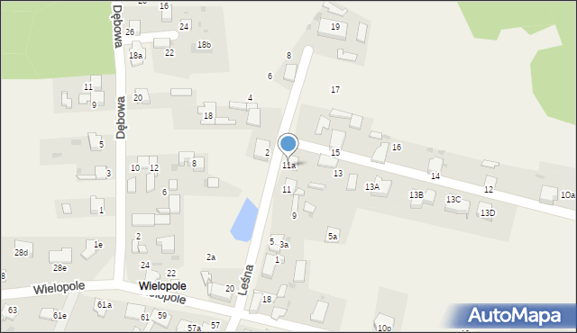 Pilchowice, Leśna, 11a, mapa Pilchowice