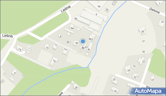 Pilchowo, Leśna, 8e, mapa Pilchowo