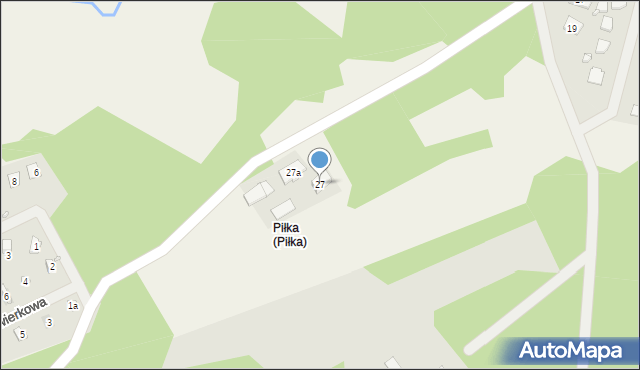 Piłka Kolonia, Leśna, 27, mapa Piłka Kolonia