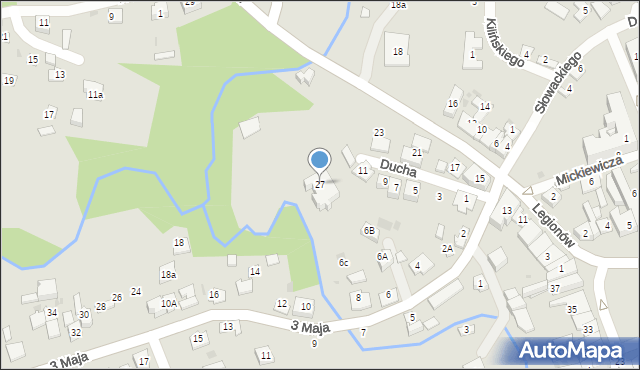 Pilzno, Legionów, 27, mapa Pilzno