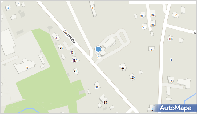 Pilzno, Legionów, 28, mapa Pilzno