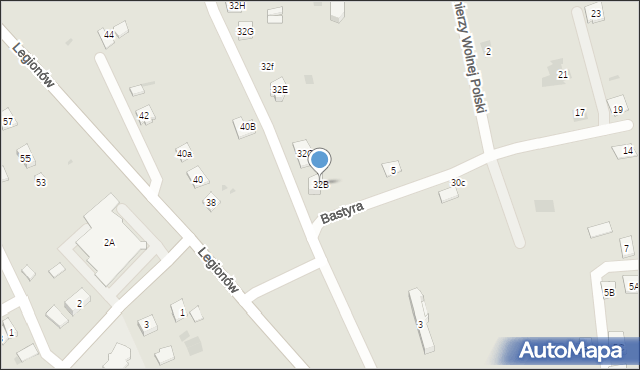 Pilzno, Legionów, 32B, mapa Pilzno