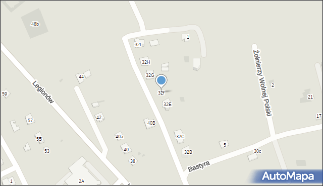 Pilzno, Legionów, 32f, mapa Pilzno