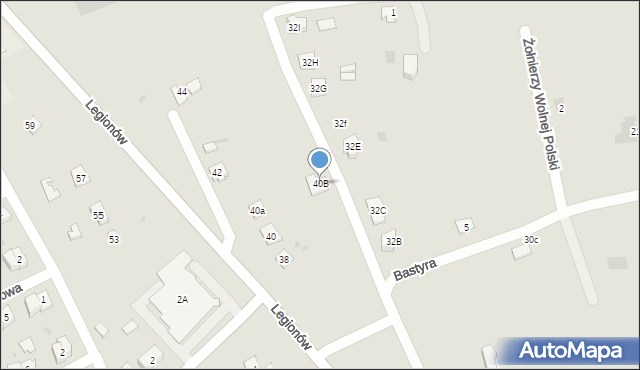Pilzno, Legionów, 40B, mapa Pilzno