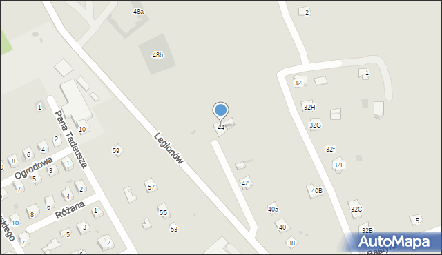 Pilzno, Legionów, 44, mapa Pilzno