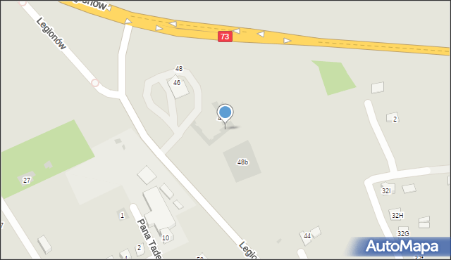 Pilzno, Legionów, 48a, mapa Pilzno