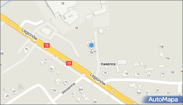 Pilzno, Legionów, 54, mapa Pilzno