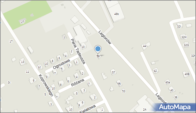 Pilzno, Legionów, 59, mapa Pilzno