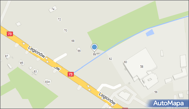 Pilzno, Legionów, 64, mapa Pilzno