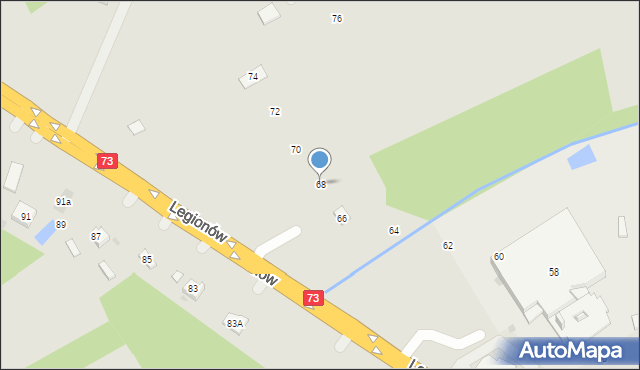 Pilzno, Legionów, 68, mapa Pilzno