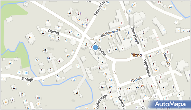 Pilzno, Legionów, 7, mapa Pilzno