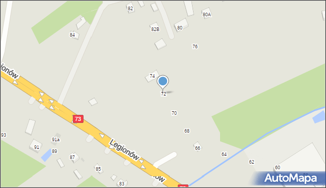 Pilzno, Legionów, 72, mapa Pilzno