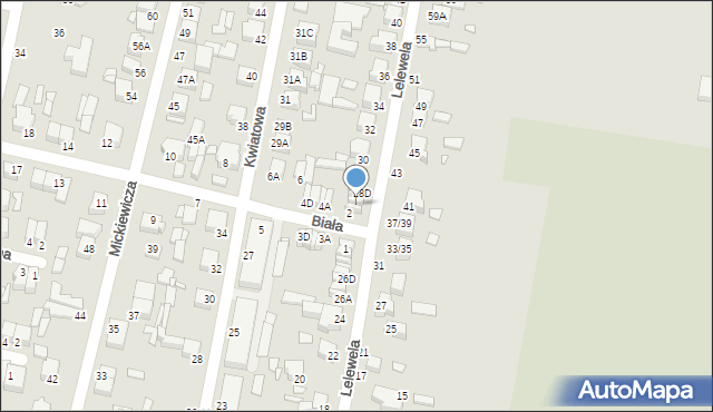 Piotrków Trybunalski, Lelewela Joachima, 28B, mapa Piotrków Trybunalski
