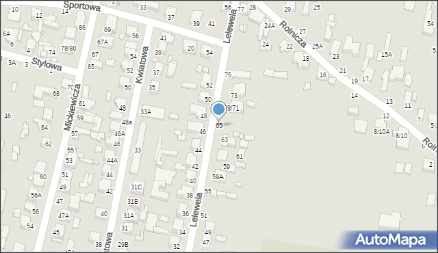 Piotrków Trybunalski, Lelewela Joachima, 65, mapa Piotrków Trybunalski