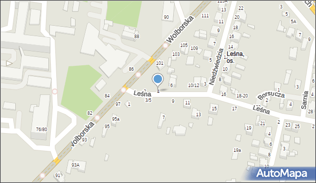 Piotrków Trybunalski, Leśna, 4, mapa Piotrków Trybunalski