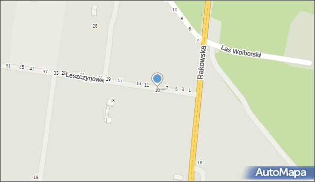 Piotrków Trybunalski, Leszczynowa, 10, mapa Piotrków Trybunalski