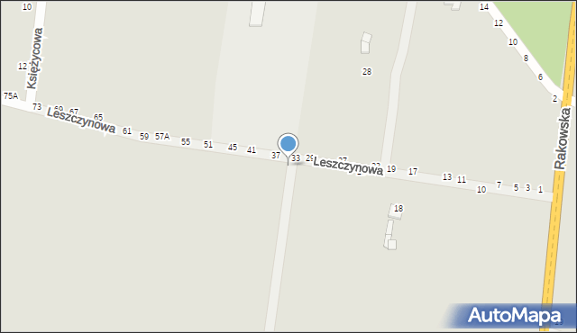 Piotrków Trybunalski, Leszczynowa, 42, mapa Piotrków Trybunalski
