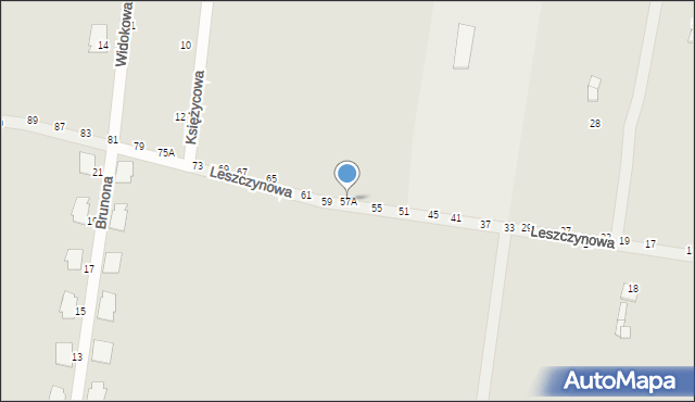 Piotrków Trybunalski, Leszczynowa, 57A, mapa Piotrków Trybunalski