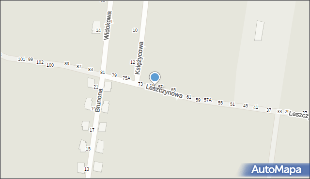 Piotrków Trybunalski, Leszczynowa, 76, mapa Piotrków Trybunalski