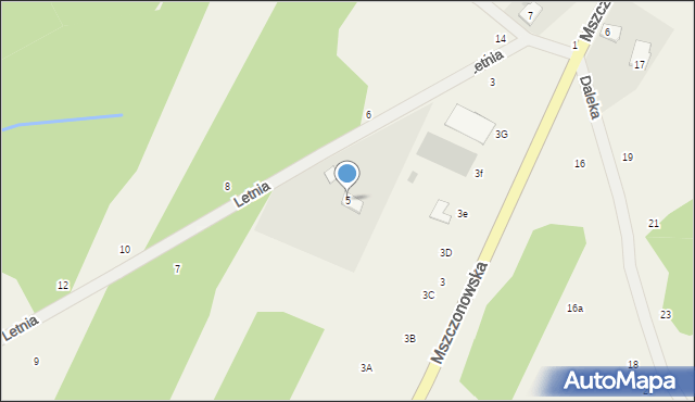 Piotrkowice, Letnia, 5, mapa Piotrkowice