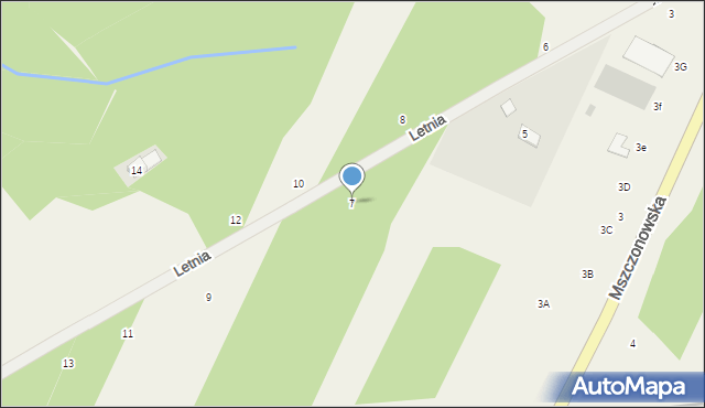 Piotrkowice, Letnia, 7, mapa Piotrkowice