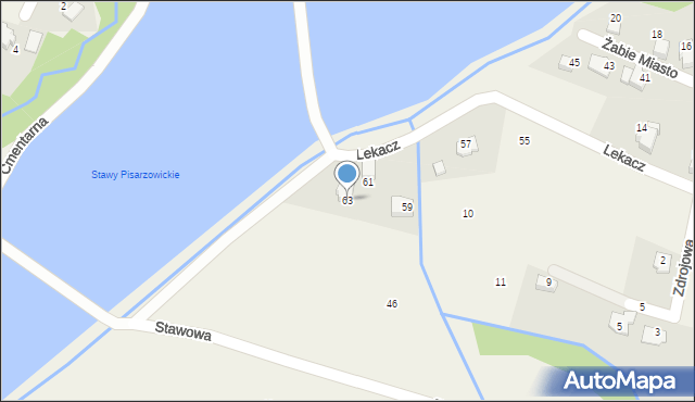 Pisarzowice, Lekacz, 63, mapa Pisarzowice