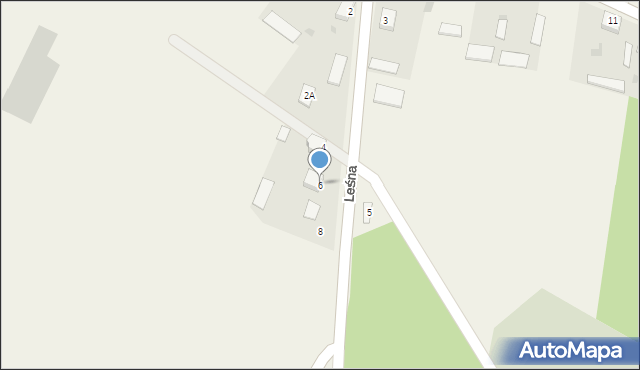 Piski, Leśna, 6, mapa Piski