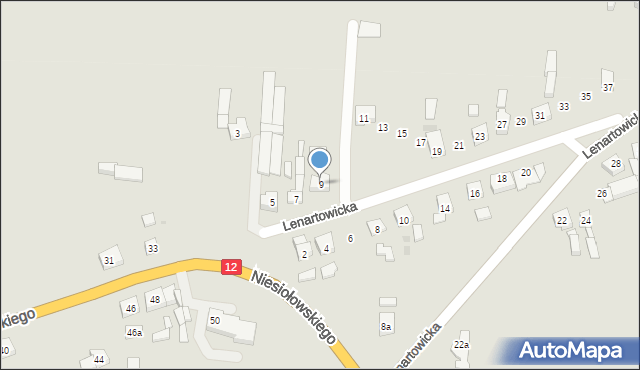 Pleszew, Lenartowicka, 9, mapa Pleszew