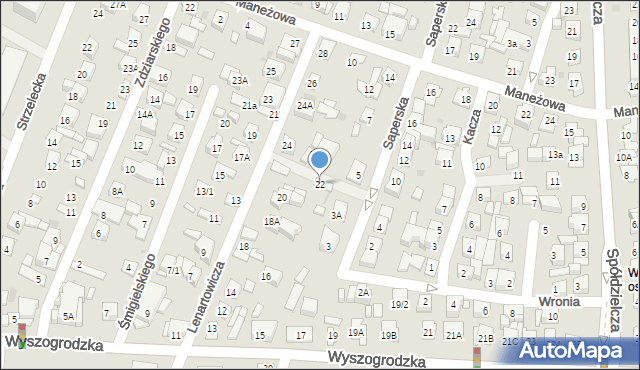 Płock, Lenartowicza Teofila Aleksandra, 22, mapa Płock