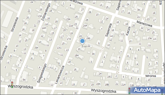 Płock, Lenartowicza Teofila Aleksandra, 22a, mapa Płock