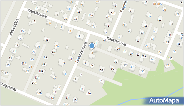 Płock, Leszczynowa, 3, mapa Płock