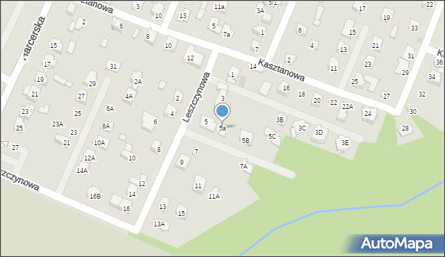 Płock, Leszczynowa, 5a, mapa Płock