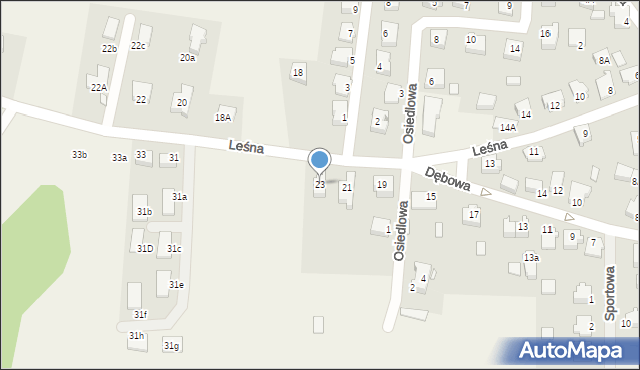 Płoty, Leśna, 23, mapa Płoty