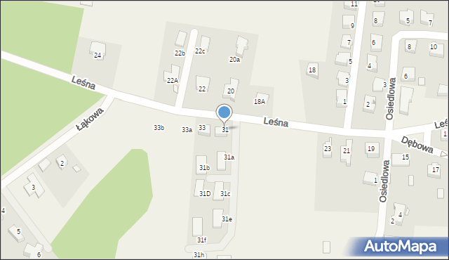 Płoty, Leśna, 31, mapa Płoty