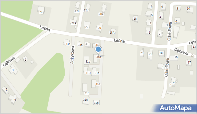 Płoty, Leśna, 31a, mapa Płoty